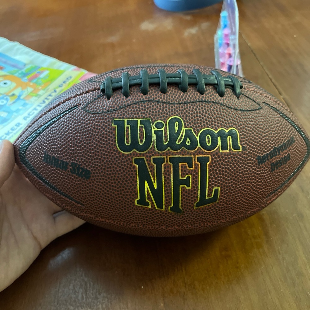 Wilson NFL Brown Football with Yellow Accents